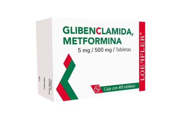 Glibenclamida, Metformina 5mg 500mg 40tabs, Metformin, Glibenclamine