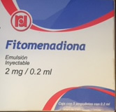 Vitamin K 1 INJECTION 2mg .02ml, Phytomenadione