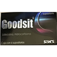 Goodsit 60mg 5mg 400mg 50mg  6 Suppositories, Lidocaine, Hydrocortisone, Zinc, Aluminum